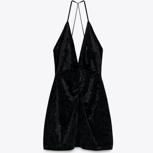 Zara Velvet Mini Dress. Brand New!